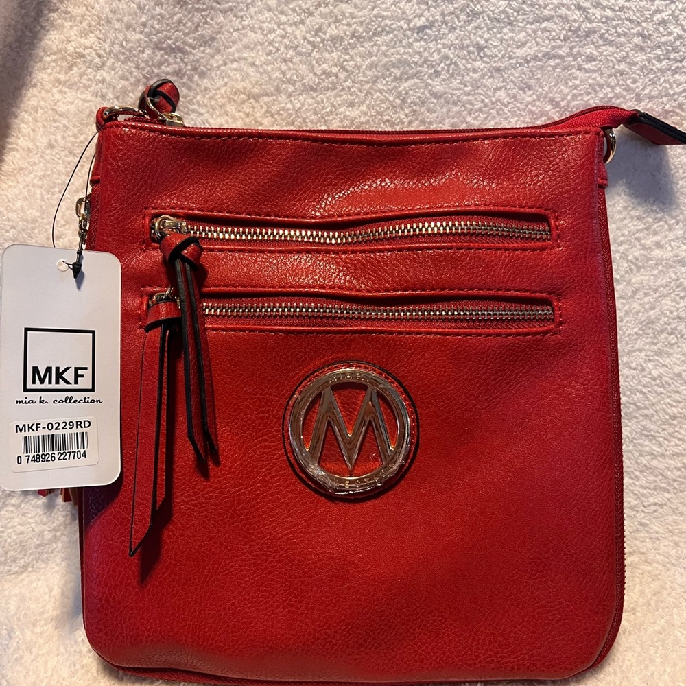 Mia K Farrow Red Crossbody Bag